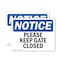 Signmission Please Keep Gate Closed, 5 in W x Rectangle, Vinyl Decal OS-2PACK-NS-D-35-L-17478 - alternate 1